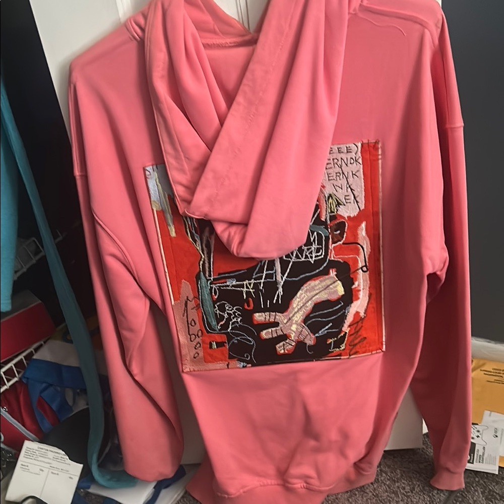 Pink Basquiat Painting Hoodie